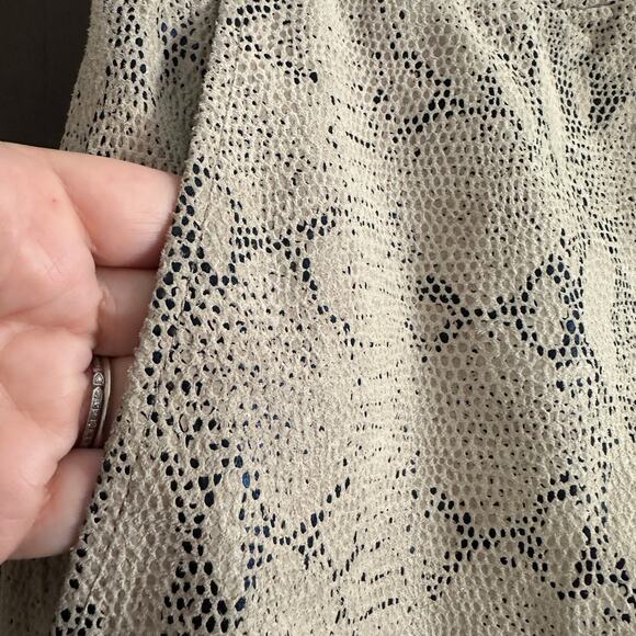 CHARLOTTE TARANTOLA | 80s Vintage Snake Embossed Suede Miniskirt | Size Small - Picture 2 of 5